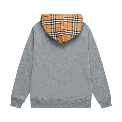 Classic sweater inner plaid hoodie