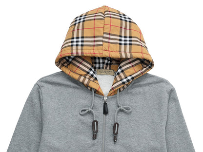 Classic sweater inner plaid hoodie