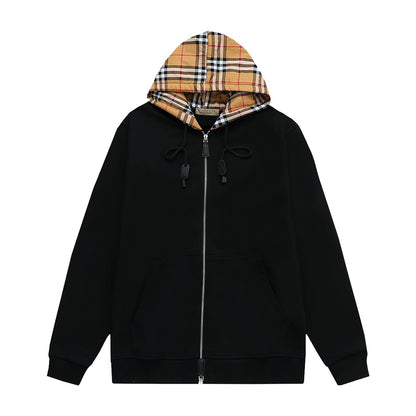 Classic sweater inner plaid hoodie