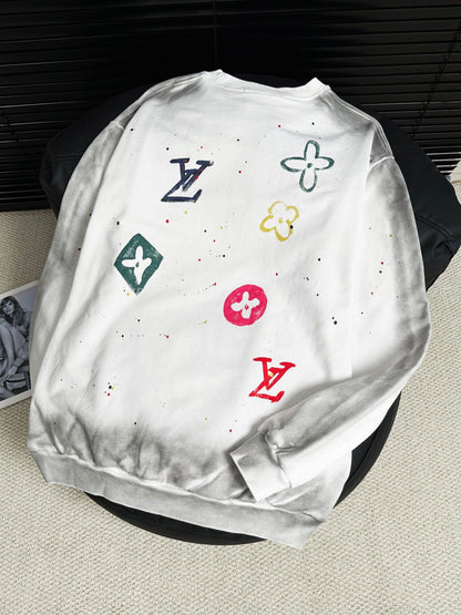 New autumn and winter graffiti letter round neck sweatshirt