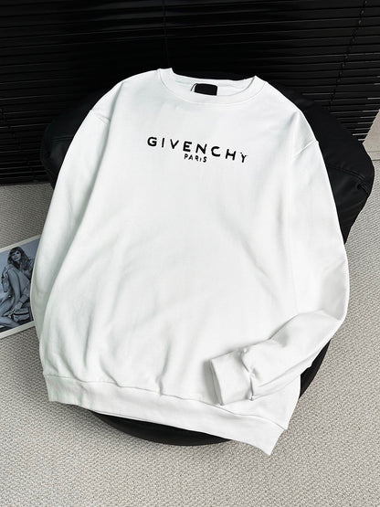 Incomplete and damaged letter round neck sweatshirt