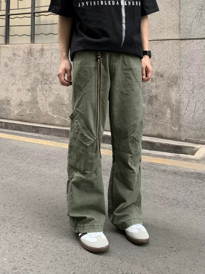 Army Green Cargo Pants with Large Pockets