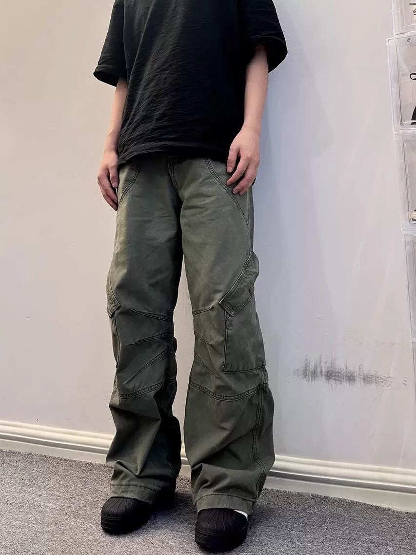 Army Green Cargo Pants with Large Pockets