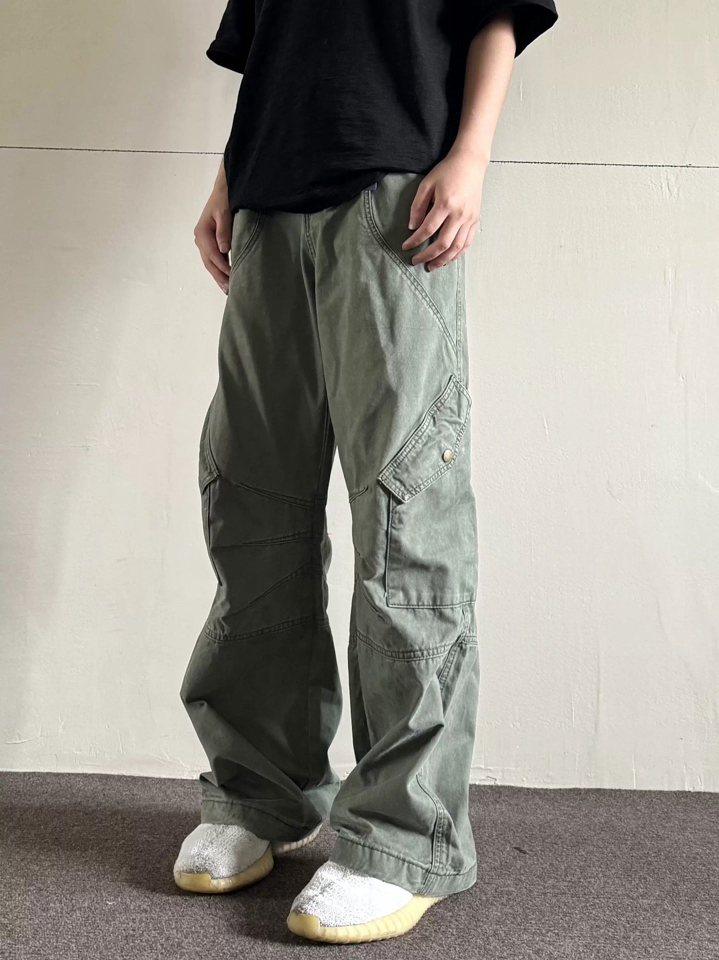 Army Green Cargo Pants with Large Pockets