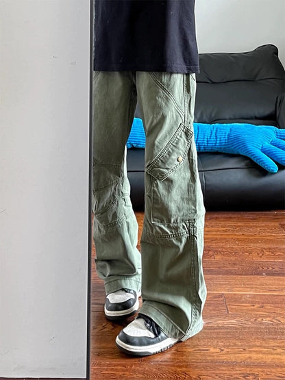 Army Green Cargo Pants with Large Pockets