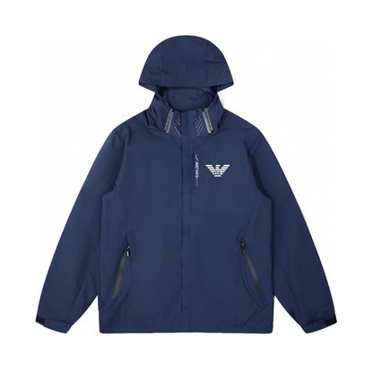 Hooded outdoor sports soft shell windbreaker jacket