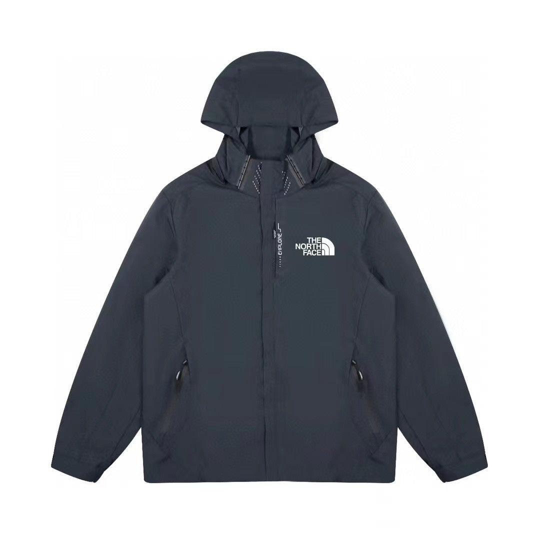 Hooded outdoor sports soft shell windbreaker jacket