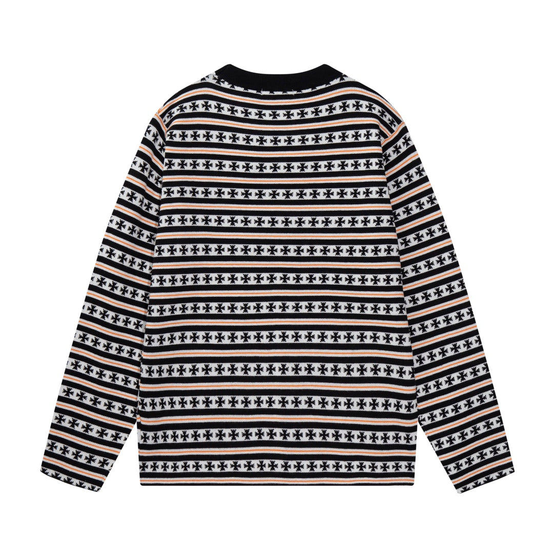 Printed wool sweater