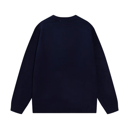 Blurred lettering logo wool sweater