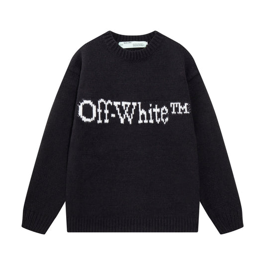 New logo jacquard wool sweater