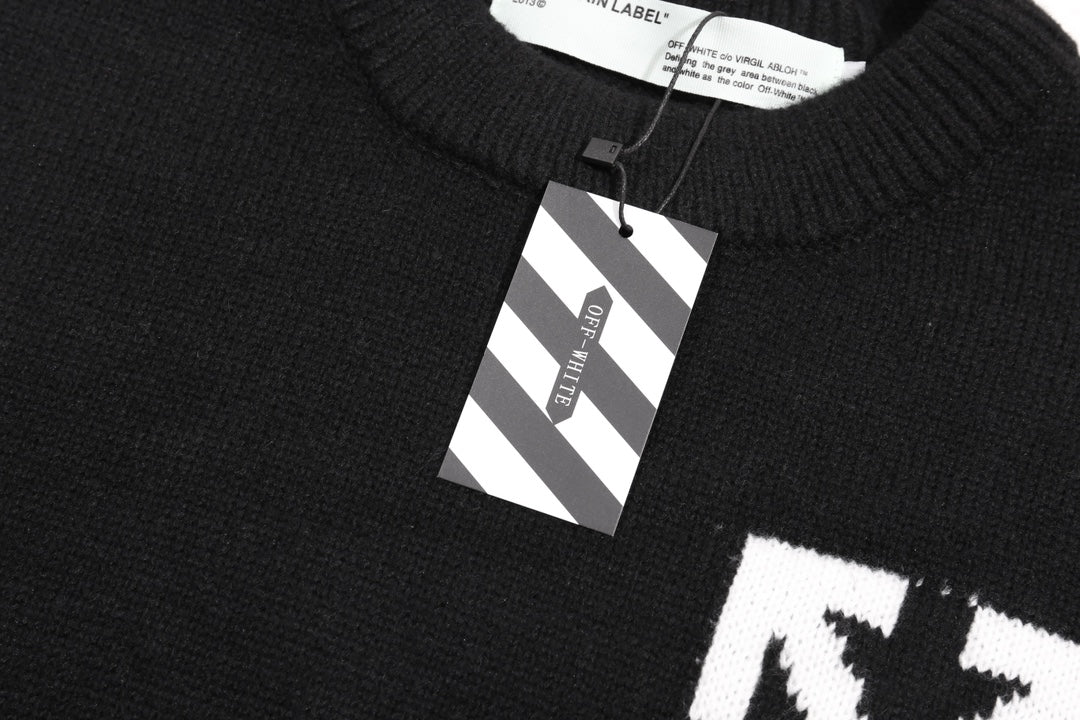 New logo jacquard wool sweater