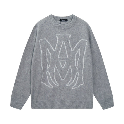 New style collar personalized logo chest patch sweater