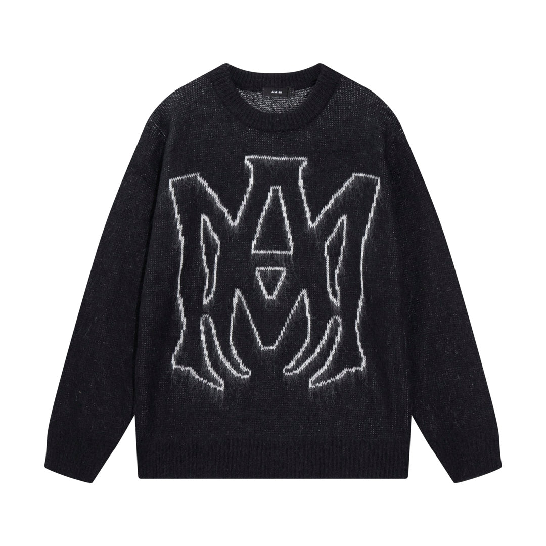 New style collar personalized logo chest patch sweater