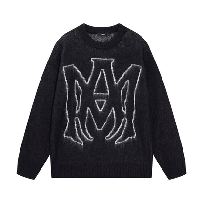 New style collar personalized logo chest patch sweater