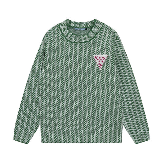 Triangle Logo Jacquard Sweater