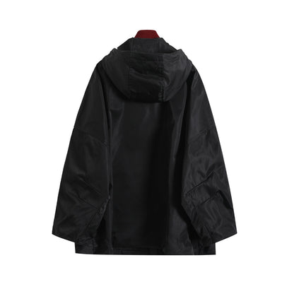 Logo laminated logo waterproof hooded jacket