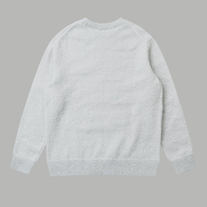 Embroidered crew neck sweater