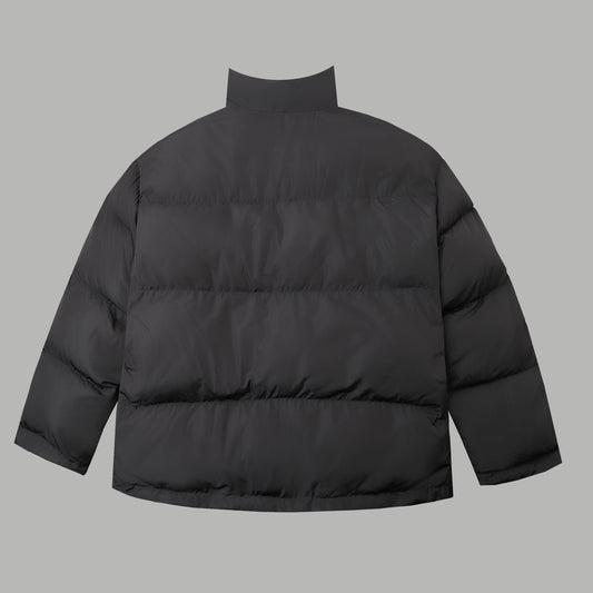 Three-bar cocoon-shaped cotton jacket