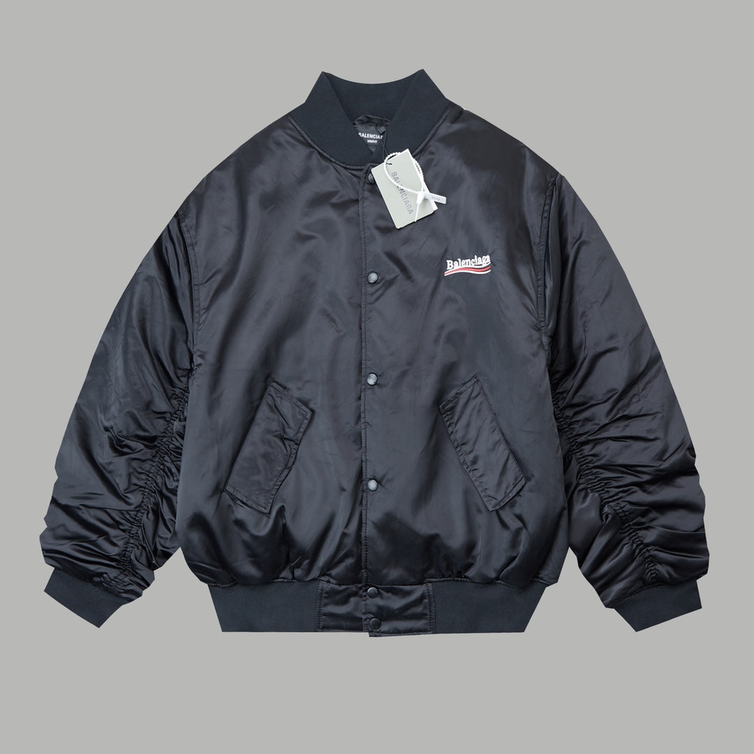 Coke Embroidery Baseball Flight Quilted Jacket