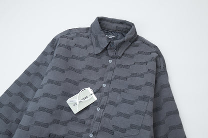 New standard double B lock jacquard lapel shirt cotton coat