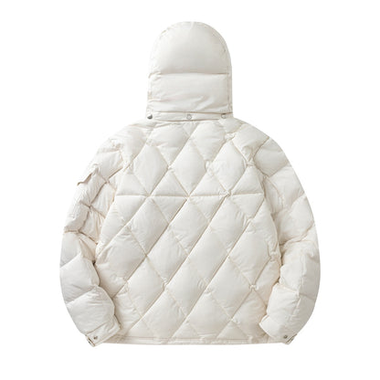 Goose down diamond check down jacket