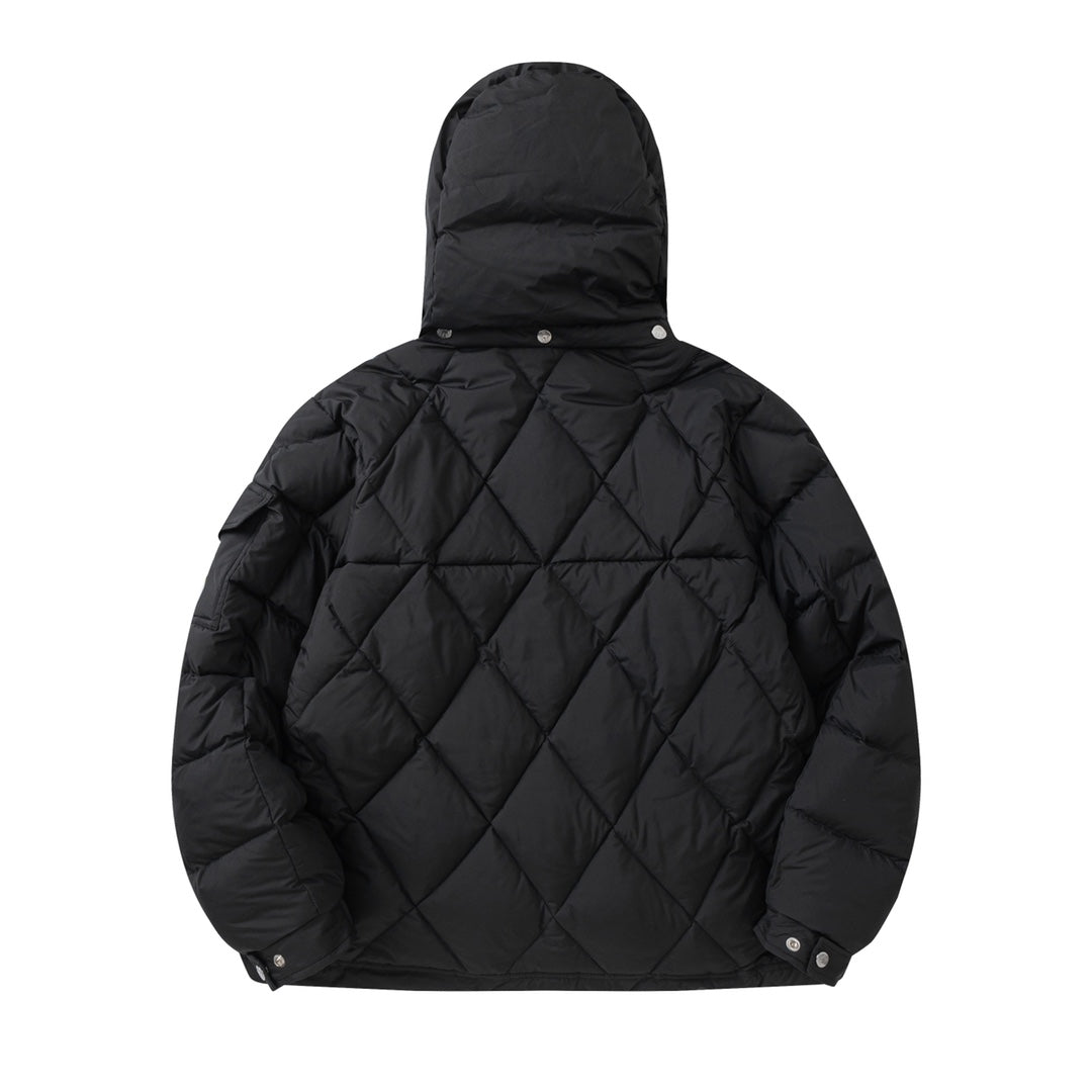 Goose down diamond check down jacket