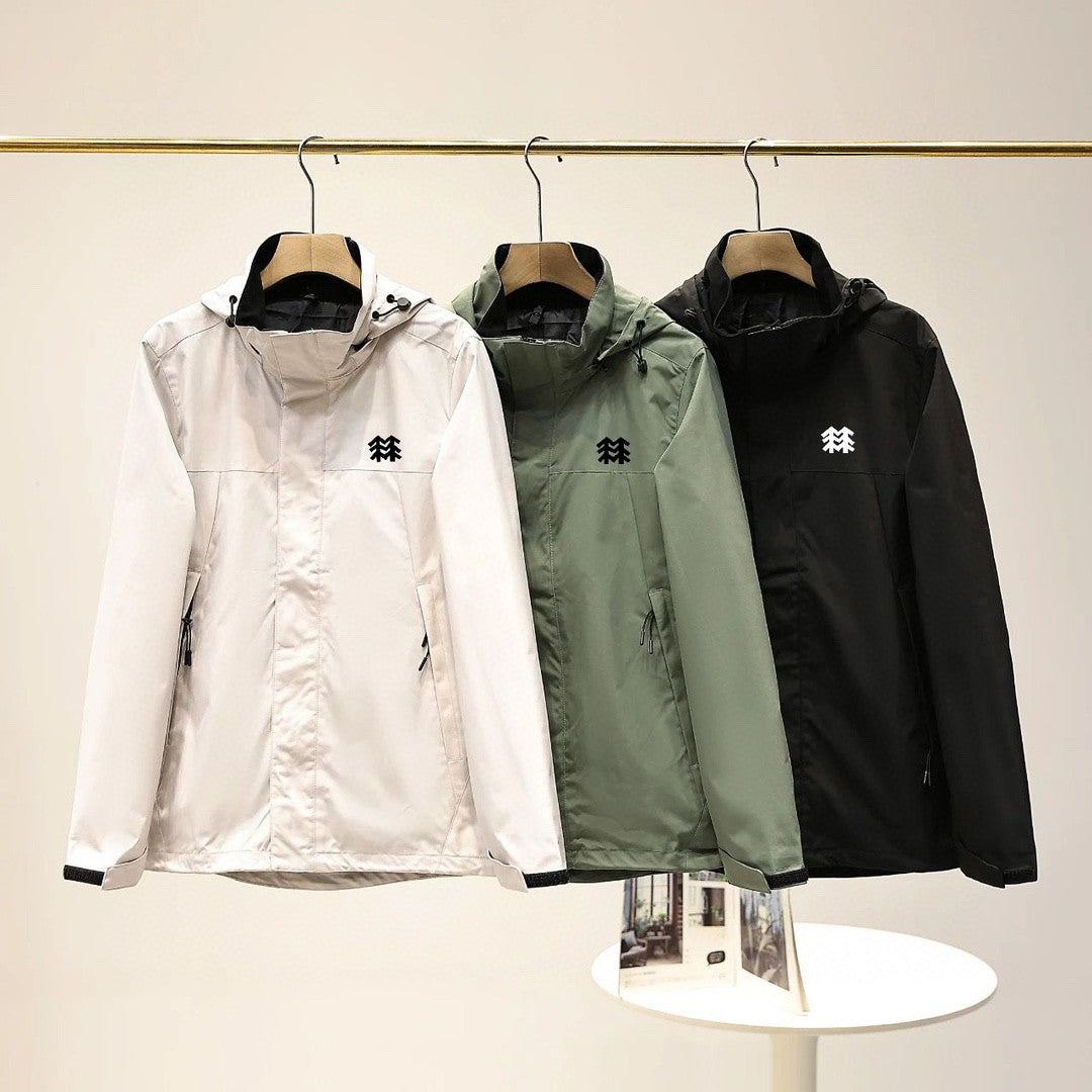 Windproof and waterproof zipper casual jacket functional thin hooded coat