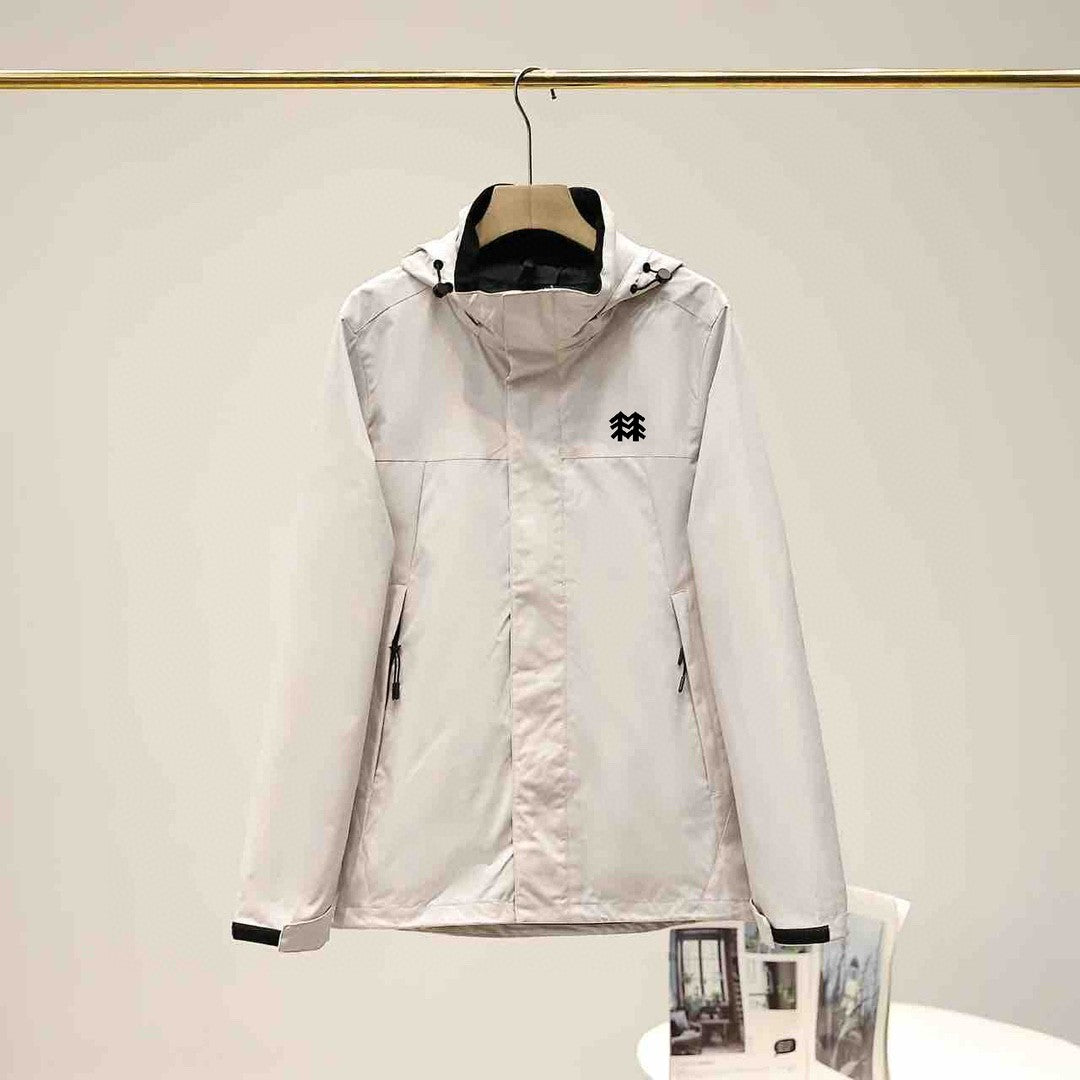 Windproof and waterproof zipper casual jacket functional thin hooded coat