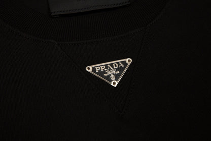 Classic triangle logo crew neck sweatshirt