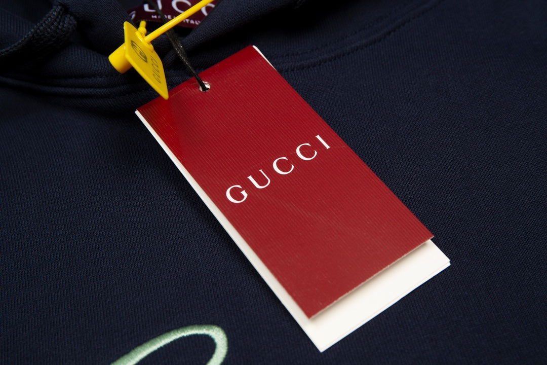 English letter embroidered hoodie