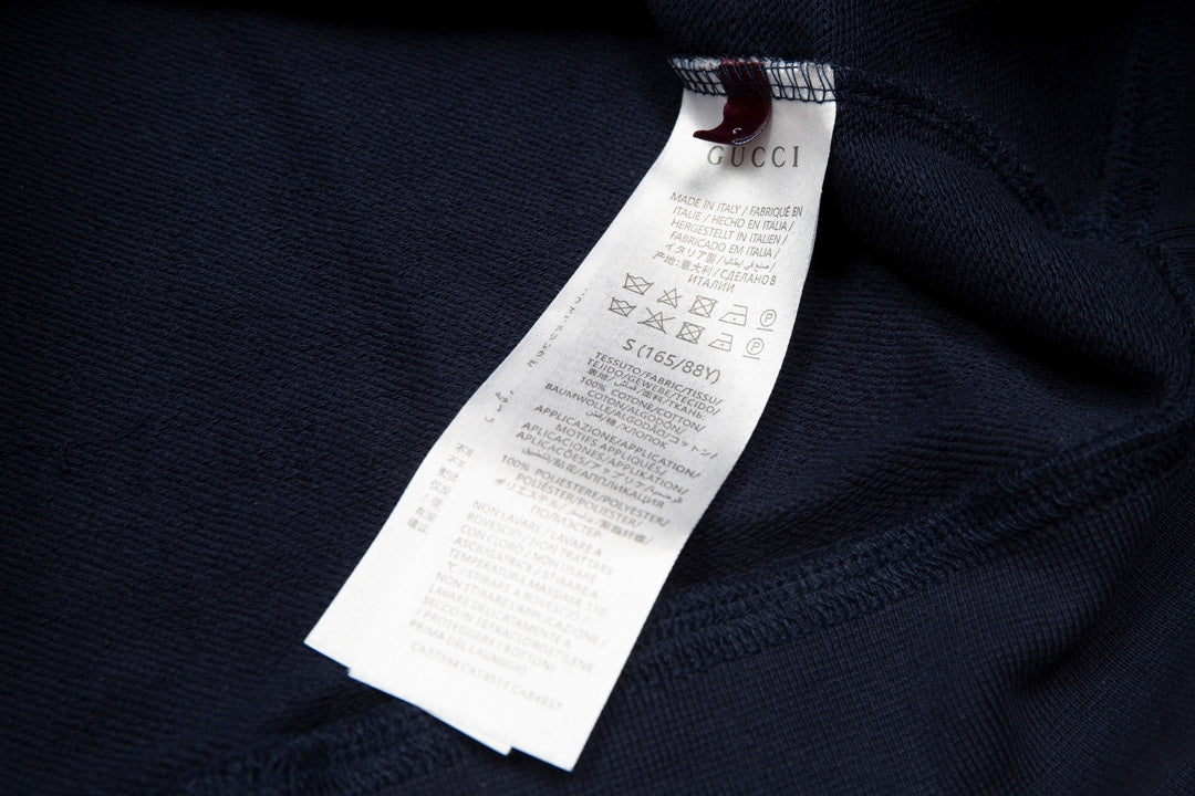 English letter embroidered hoodie