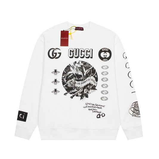 Embroidered crew neck sweatshirt