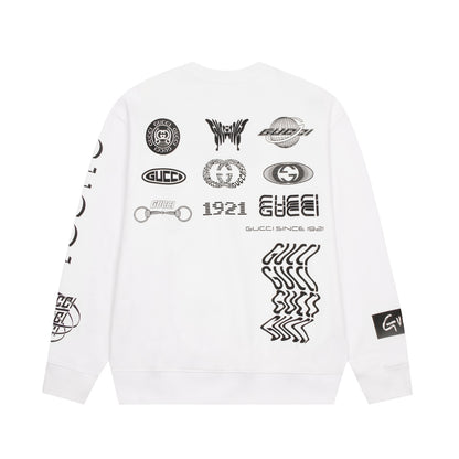 Embroidered crew neck sweatshirt