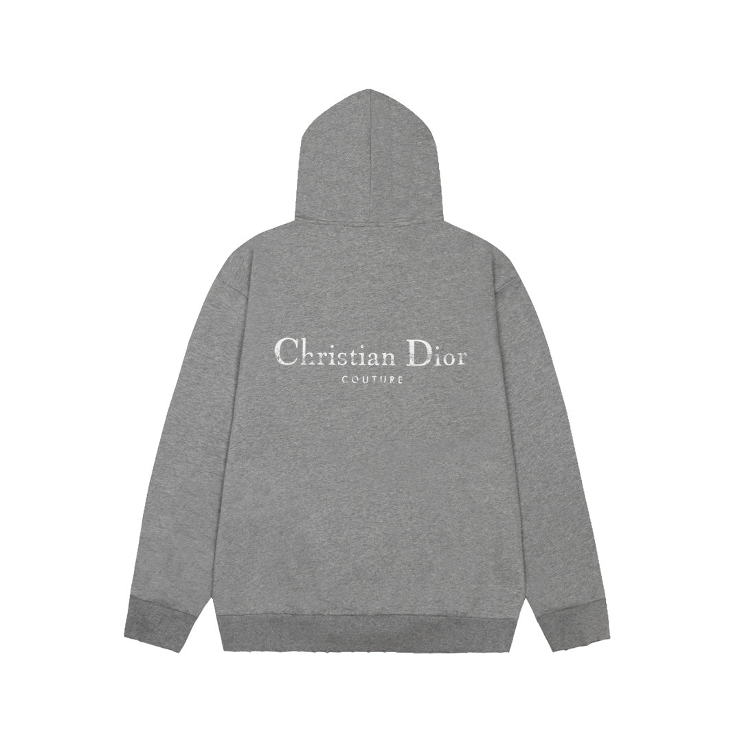 Classic front and back English lettering hoodie