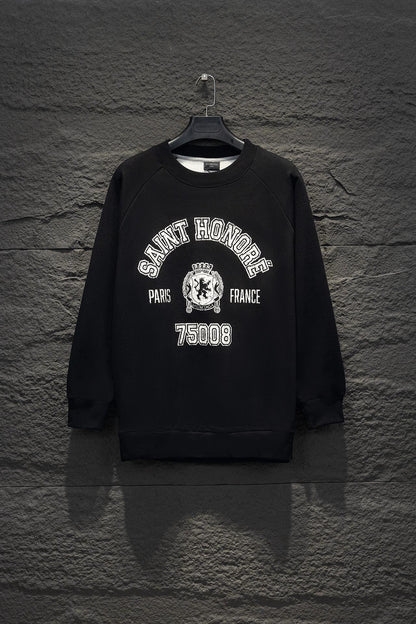 Crew neck panelled sweatshirt