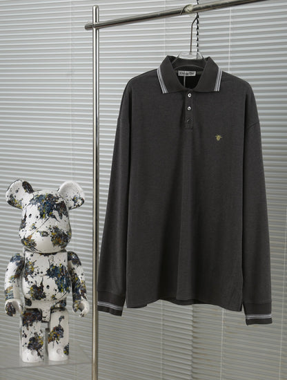 Autumn and winter wool polo long sleeves