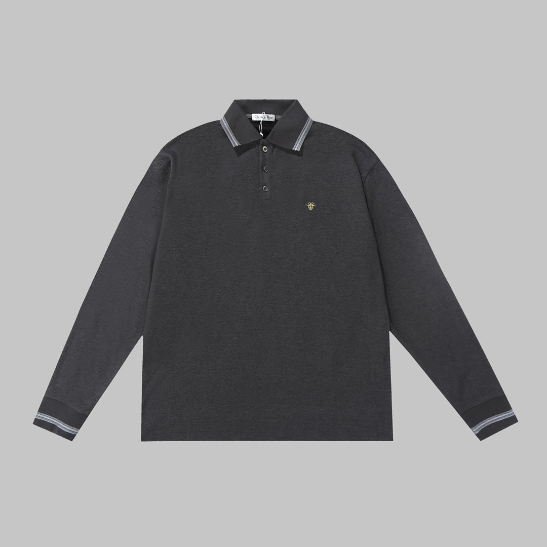 Autumn and winter wool polo long sleeves