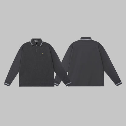 Autumn and winter wool polo long sleeves