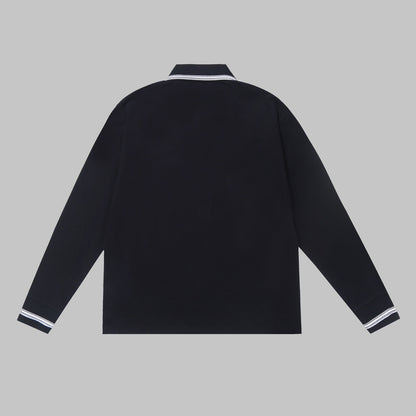 Autumn and winter wool polo long sleeves