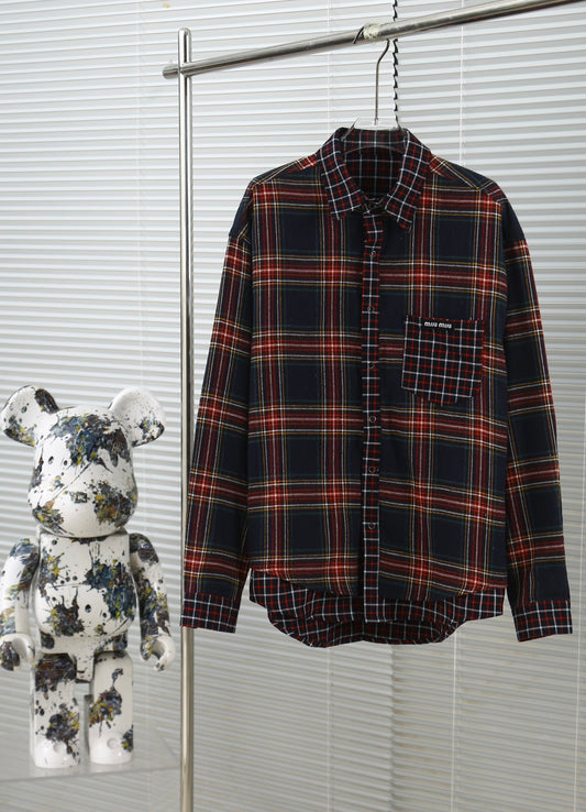 Autumn and winter double-sided plaid shirt jacket