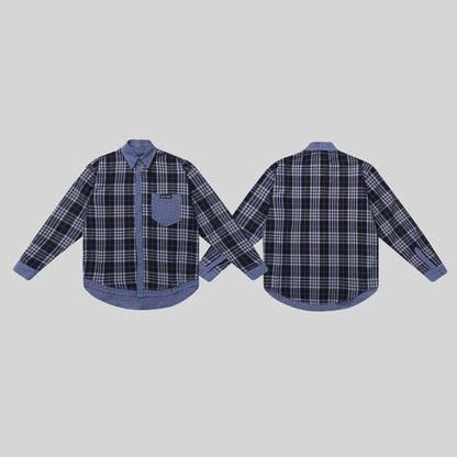 Autumn and winter double-sided plaid shirt jacket