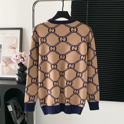 latest autumn and winter round neck sweater