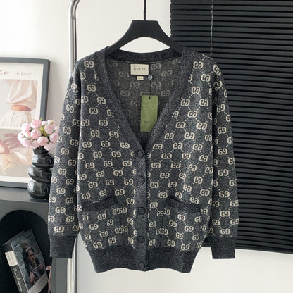 Autumn and winter double-sided jacquard round neck sweater