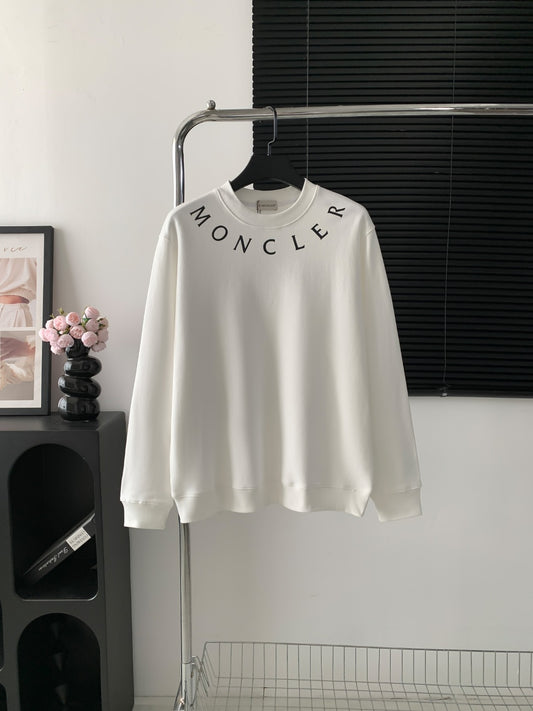 print letter round neck sweatshirt