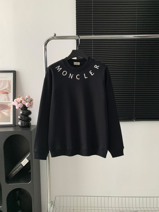 print letter round neck sweatshirt