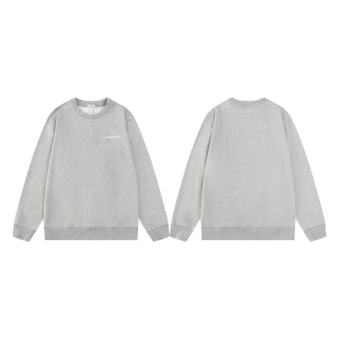 New Embroidered Letters Round Neck Sweatshirt