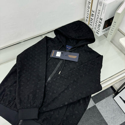 Jacquard hooded jacket