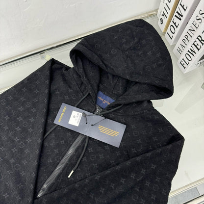 Jacquard hooded jacket