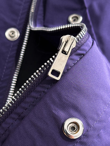 Zip-up hooded windbreaker jacket