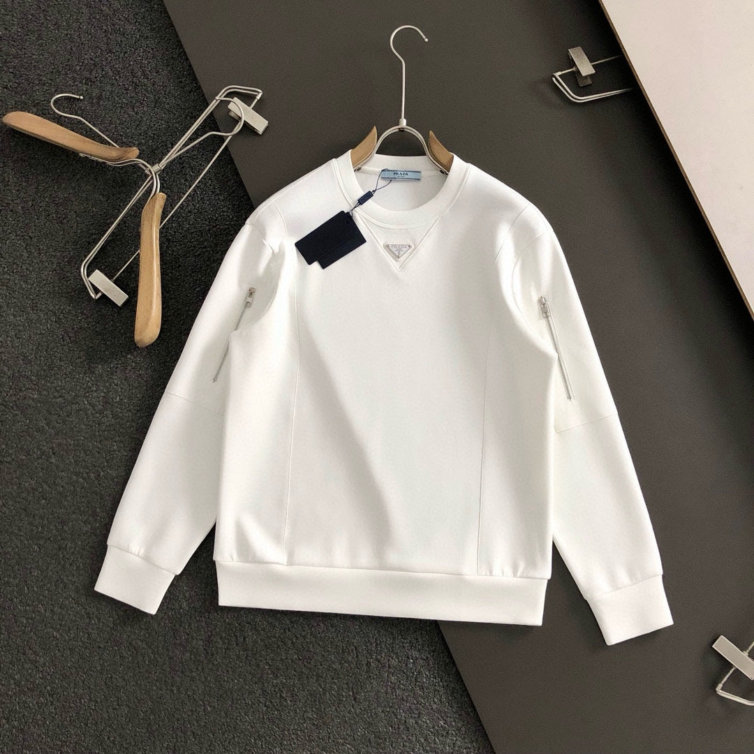 Fashionable all-match round neck sweatshirt long sleeves